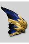 Hari̇kabi̇rev | Gold Dark Blue Color Butterfly Wing | Framed Glass Table 2 Pieces Vertical - 2