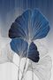 Hari̇kabi̇rev | Dark Blue-Silver Eternity Flower Combination Right | Framed Tempered Glass Table Single Vertical - 2