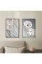 | Anthracite Gray Combination Flower and Left | Framed Tempered Glass Table 2 Vertical