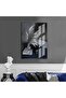 Hari̇kabi̇rev | Blue-Black Decor Model 2 | Framed Tempered Glass Table Single Vertical