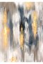 Hari̇kabi̇rev | Yellow-Gold-Gray Patterned Abstract Combination 001 | Framed Glass Table 2 Pieces Vertical - 3