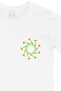 White T-shirt with Fractal Pocket Logo Design - 2