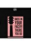 Black T-Shirt with Bass In Your Face Pocket Logo Design - 2