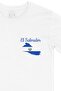 White T-Shirt with El Salvador Map and Flag Pocket Logo Design - 2