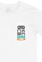 White T-Shirt with Gamer Club Pocket Logo Design - 2