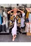 Authentic Voile Cotton Flywheel Pompom Detail Hooded Kimono Pareo Jacket