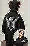 Unisex Rammstein Back Printed Hooded Sweatshirt, Oversized Rock Metal Printed Hoodie
