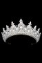 6cm High Elegant Princess And Bridal Crown, Crystal Bead Embroidered