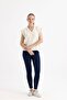 Women's Embroidered V-Neck Cream Sweater - 5