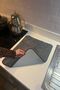 Microfiber Dish Drying Mat Gray Color 36*45 Cm Dish Mat Super Absorbent - 2