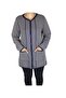 Patterned Women's Thick Winter Cardigan - with Buttons and Pockets