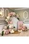 Retro White Powder Pink Balloon Chain 105 Pieces