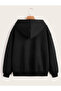 Unisex 2Ip Knitted Fabric Hooded Oversize Zippered Cardigan - 2