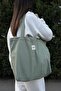 Gabardine Cloth Bag - Matte Water Green (Magnet Fence - 100% Cotton Gabardine) - 4