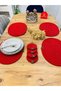 Jute Straw American Style Oval Serving Tray and Cup Holder Set of 8
