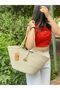 Handbag Beach Bag Shoulder Bag Jute Straw Look - 2