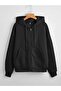Unisex 2Ip Knitted Fabric Hooded Oversize Zippered Cardigan