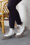 Women's Thick Sole Casual Shoes with Laces and Zipper - 5