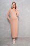 Pregnant and Maternity Long Sleeve Hair Mesh Print Dress - 5