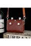 Twin Whiskey and Cognac Flask Pocket Flask with Stainless Faux Leather Strap, 270 ml