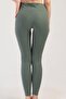 Women's Double Stone Embroidered Shaded Thin Soft Fabric Khaki Thermal Bottom C1T5N1O504 - 4