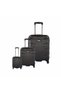 Arete ABS Hard Case Suitcase Set 3 pc, Black