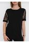 Women's Zebra Patterned Blouse with Transparent Sleeves