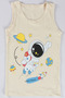 Boy's 95% Cotton Astronaut Printed 3-Piece Tank Top - 2