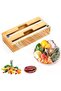 New Model With Micnatis Bamboo Organizer Stretch And Foil Cutter Bamboo Stretch And Foil Cutter