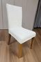 Velvet Fabric - Washable and Elastic Chair Cover, Cream Color 1 Piece - 2