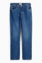 Blue Vintage Straight Jeans High Waisted Straight Leg Jeans 100% Cotton - 5