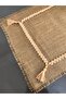 Knitted Patterned Jute Fabric Runner 40x140 Cm - 4