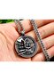 Double Sided Viking Mythology Patterned Stainless Steel Thor Necklace - with Extra Chain Gift - 3