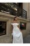 Scallop White Lined Long Dress - 4
