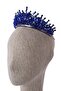 Crystal Stone Bead Embellished Bridal Henna Wedding Crown Navy - 2