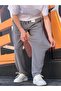 New Season Comfortable Fit Flexible Fabric Baggy Pants with Elastic Waist - 5