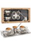 Coffee Cup Turkish Coffee Presentation Set Metal Cup Set Copper Coffee Cup with Tray Coffee Pot 2 Pieces