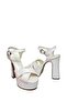 Women's White 13 cm Platform Heel Evening Dress Shoes - 4
