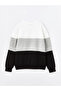 Xside New Black Crew Neck Long Sleeve Color Block Men's Sweatshirt - 4