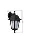 Optical Square Inverted Sconce Black - 4