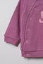 Seasonal Long Sleeve 100% Cotton Baby Girl Snap-On Bodysuit Top and Bottom Set with Leggings Plum - 5