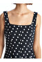 Lcw Vision Poplin Women's Dress - Black Print, Square Collar and Polka Dot - 3