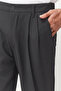 Antrasit Pileli Klasik Baggy Fit Kumaş Pantolon TMNSS24PL00024 - 4