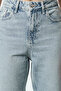 Açık Mavi Paçası Kesikli Yüksek Bel Straight %100 Pamuk Non-Stretch Jeans TWOAW25JE00307 - 7