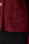 Tweed Claret Red Crop Jacket - TWOAW24CE00043 - 4
