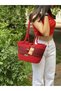 Jute Straw Looking Handbag Beach Bag Shoulder Bag - 2
