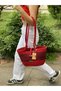 Jute Straw Looking Handbag Beach Bag Shoulder Bag - 3