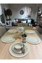 Jute Wicker Look Jute American Serving Presentation Set Washable Heat Resistant Jute Cream 6 Pieces - 2