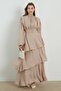 Beige Chiffon Dress - Arabia Model
