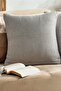 Natural 2-Piece Cushion Cover 45x45 Gray Zippered - 2